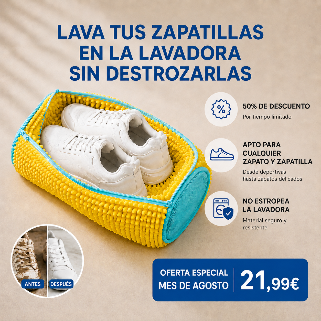 Bolsa de lavado para zapatillas